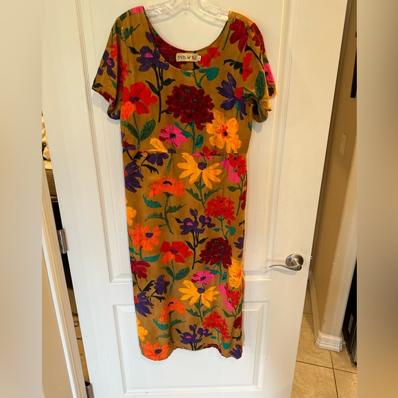 Jams World Dresses Vintage Jams World Brown Floral Fall Garden